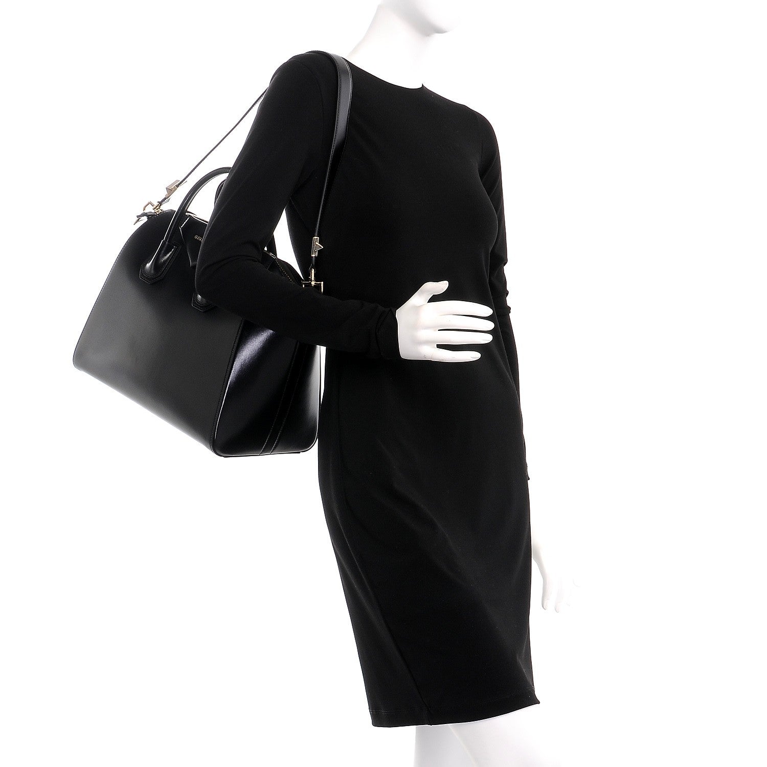 Givenchy Shiny Lord Calfskin Medium Antigona Black 2 of 7