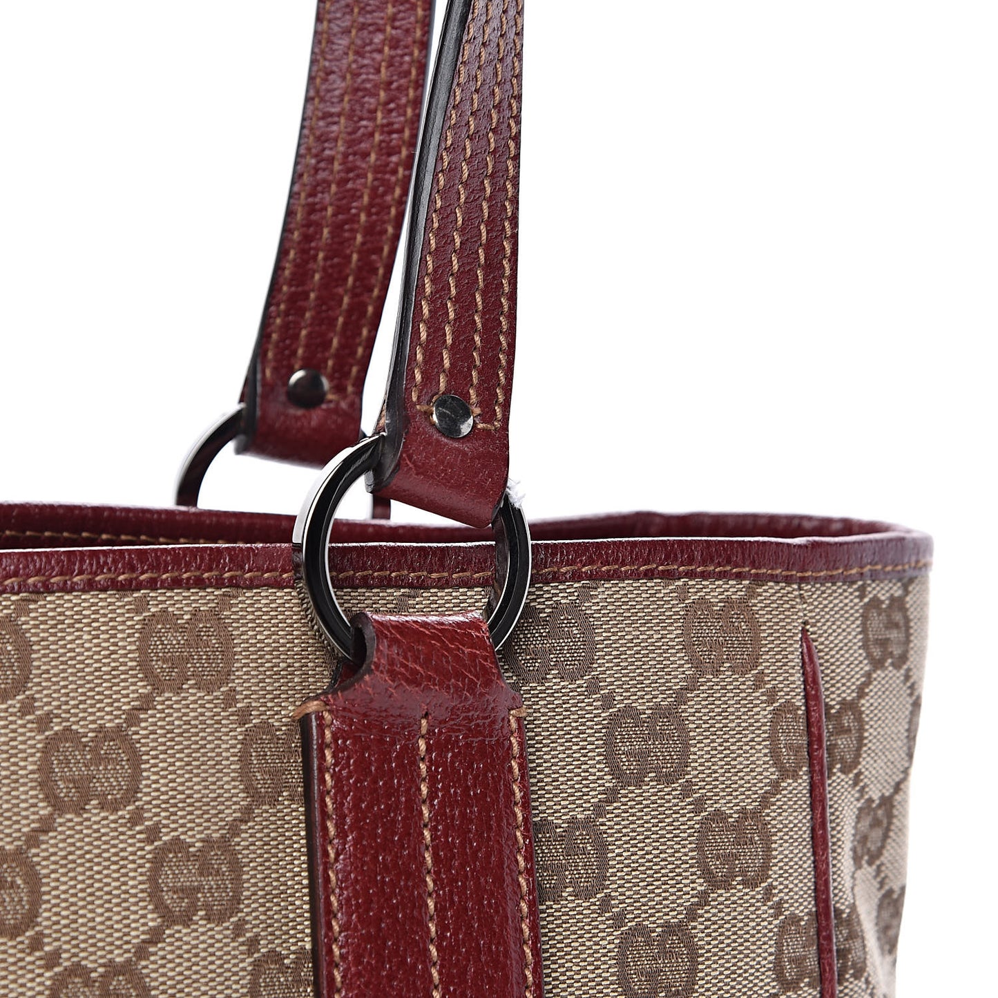 Monogram Medium Tote Red