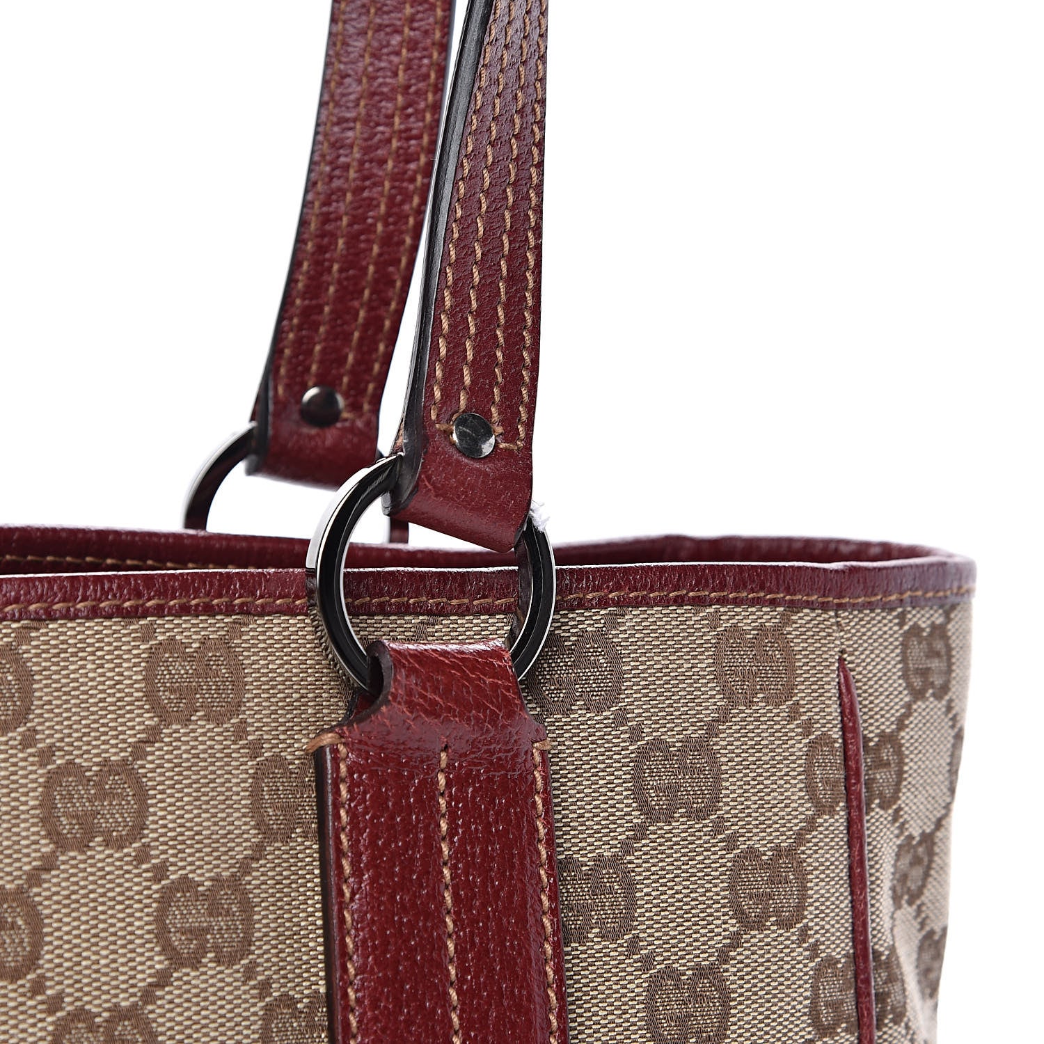Gucci Monogram Medium Tote Red 11 of 11