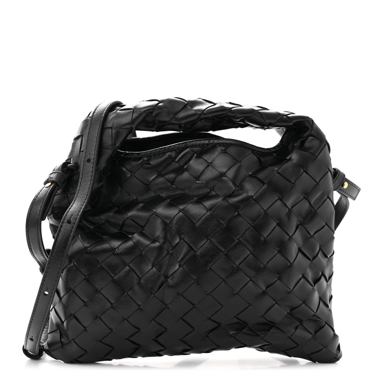 Bottega Veneta Calfskin Intrecciato Mini Hop Black 1 of 11