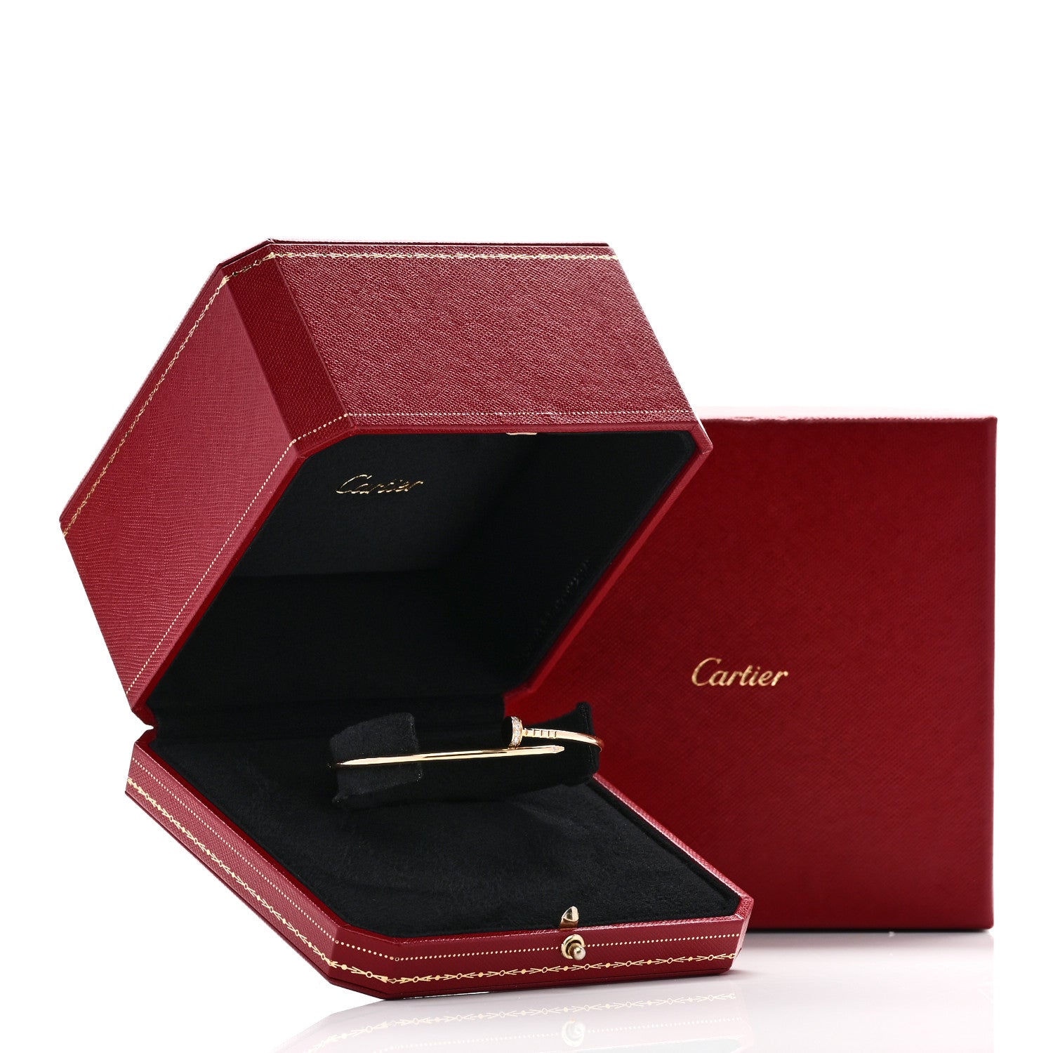 Cartier 18K Yellow Gold Diamond Small Juste Un Clou Bracelet 19 5 of 5