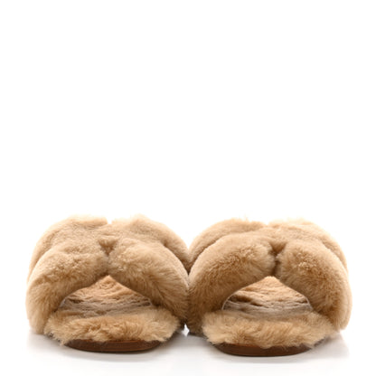 Hermes Woolskin Oran Sandals 40 Beige Argile 2 of 8