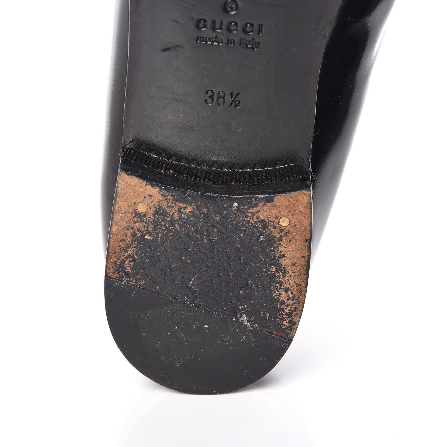 Gucci Regent Calfskin Womens 1953 Horsebit Loafers 38.5 Black 12 of 13