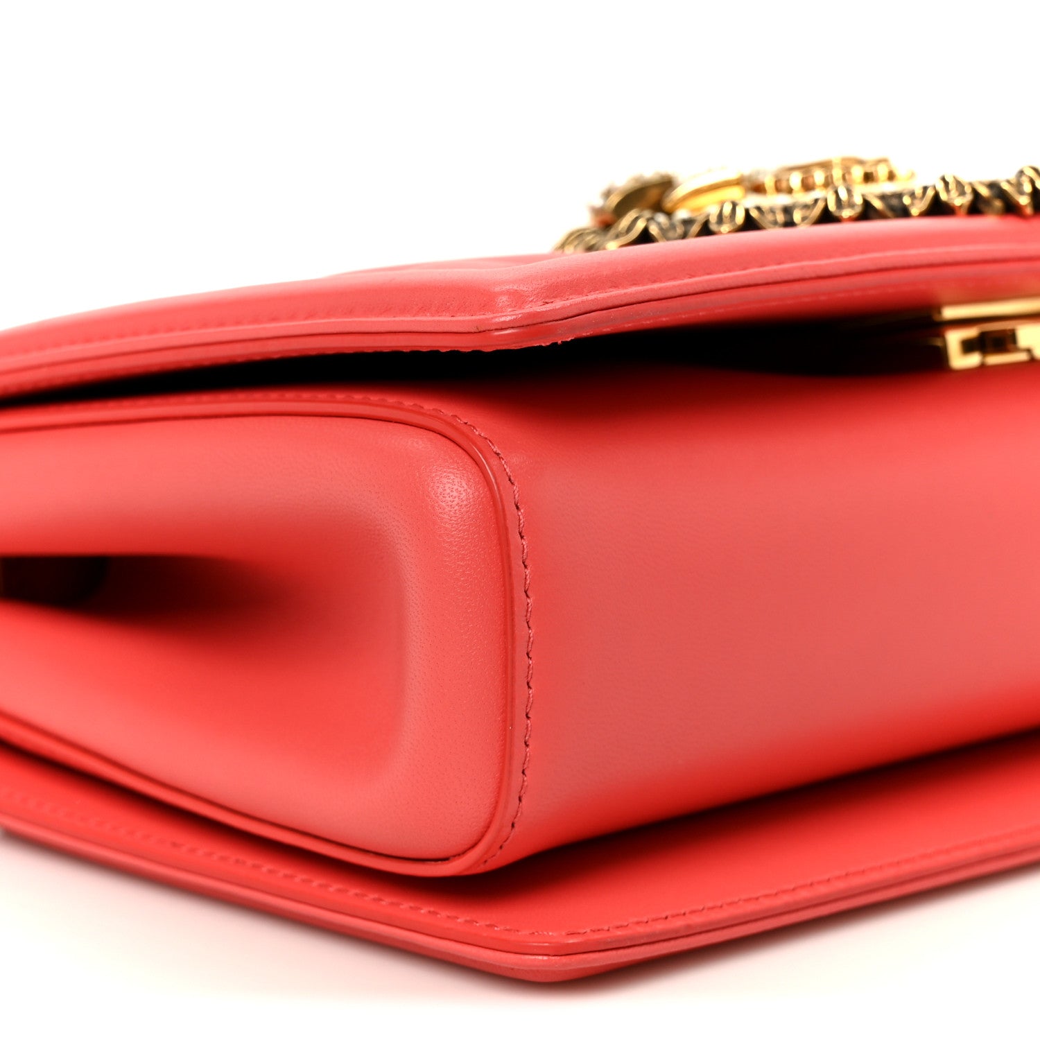 Dolce & Gabbana Lambskin Medium Devotion Crossbody Bag Corallo 9 of 11