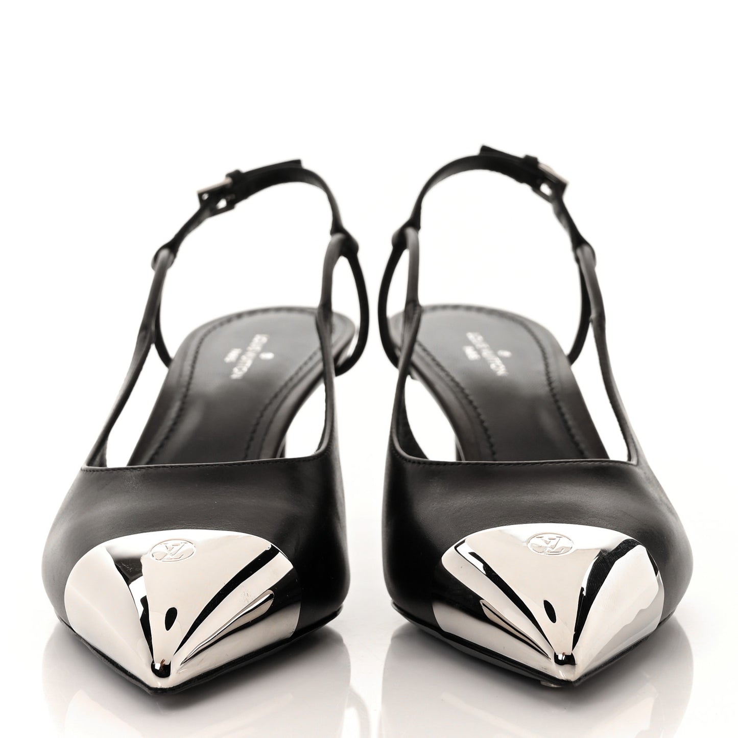 Calfskin Urban Twist Slingback Pumps 36 Black