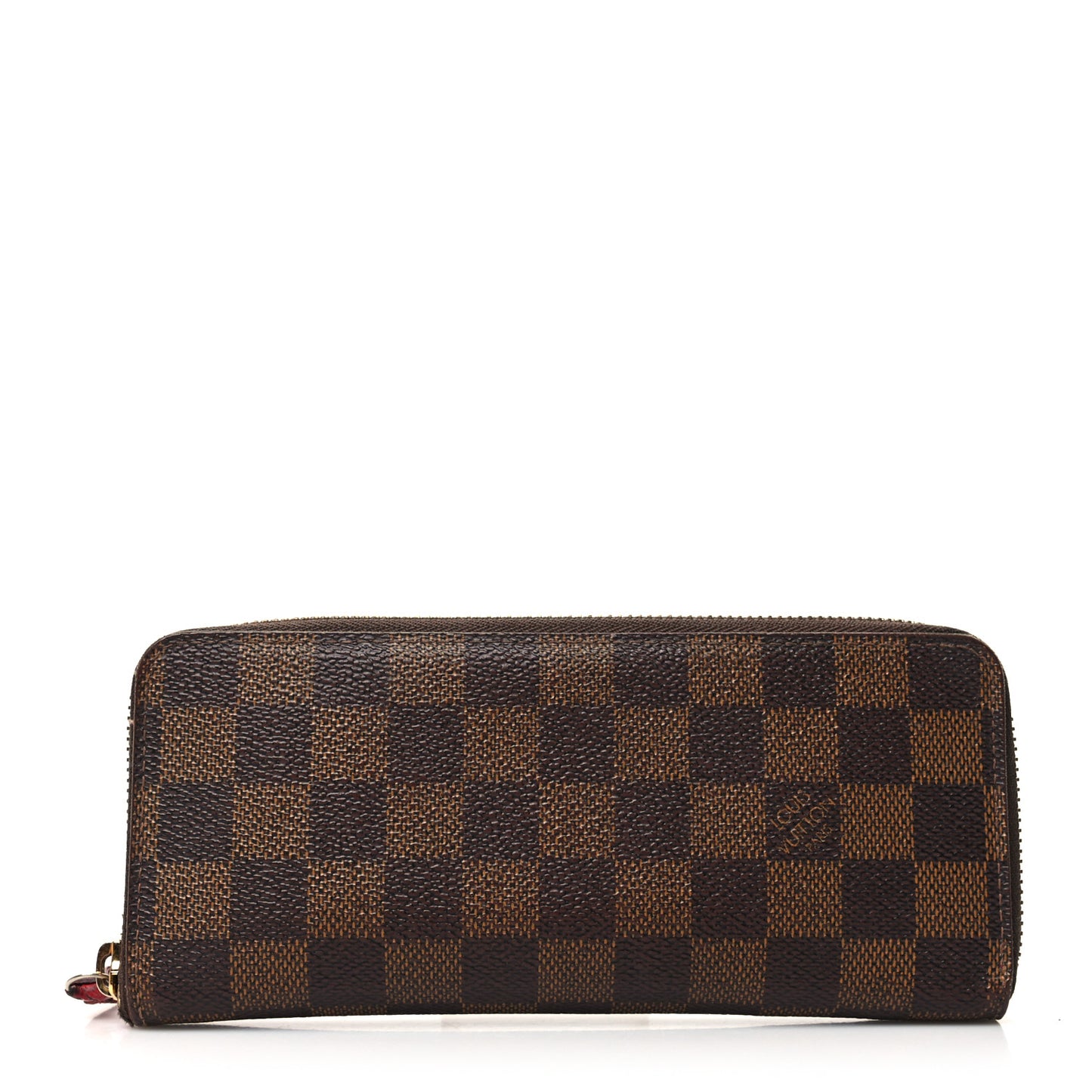 Damier Ebene Clemence Wallet Cherry