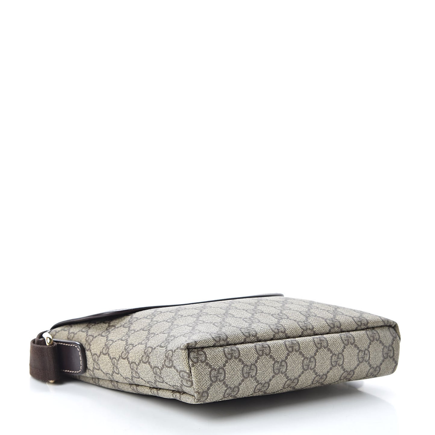 GG Supreme Monogram Selleria Calfskin Small Flap Messenger Bag Beige Ebony Cocoa Dark Chocolate
