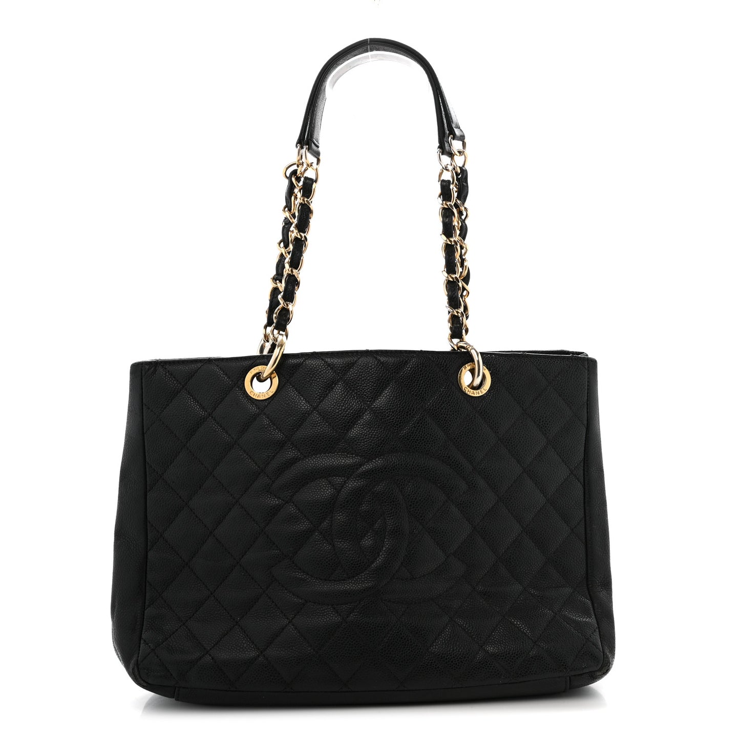 Caviar Quilted Grand Shopping Tote GST Black