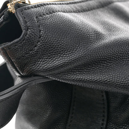 Chanel Caviar Lambskin Quilted Casual Style Hobo Black 11 of 12