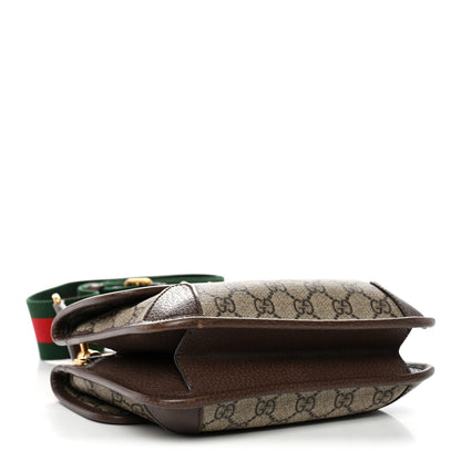 Gucci GG Supreme Monogram Web Small Neo Vintage Double Flap Messenger Bag Beige New Acero 4 of 16