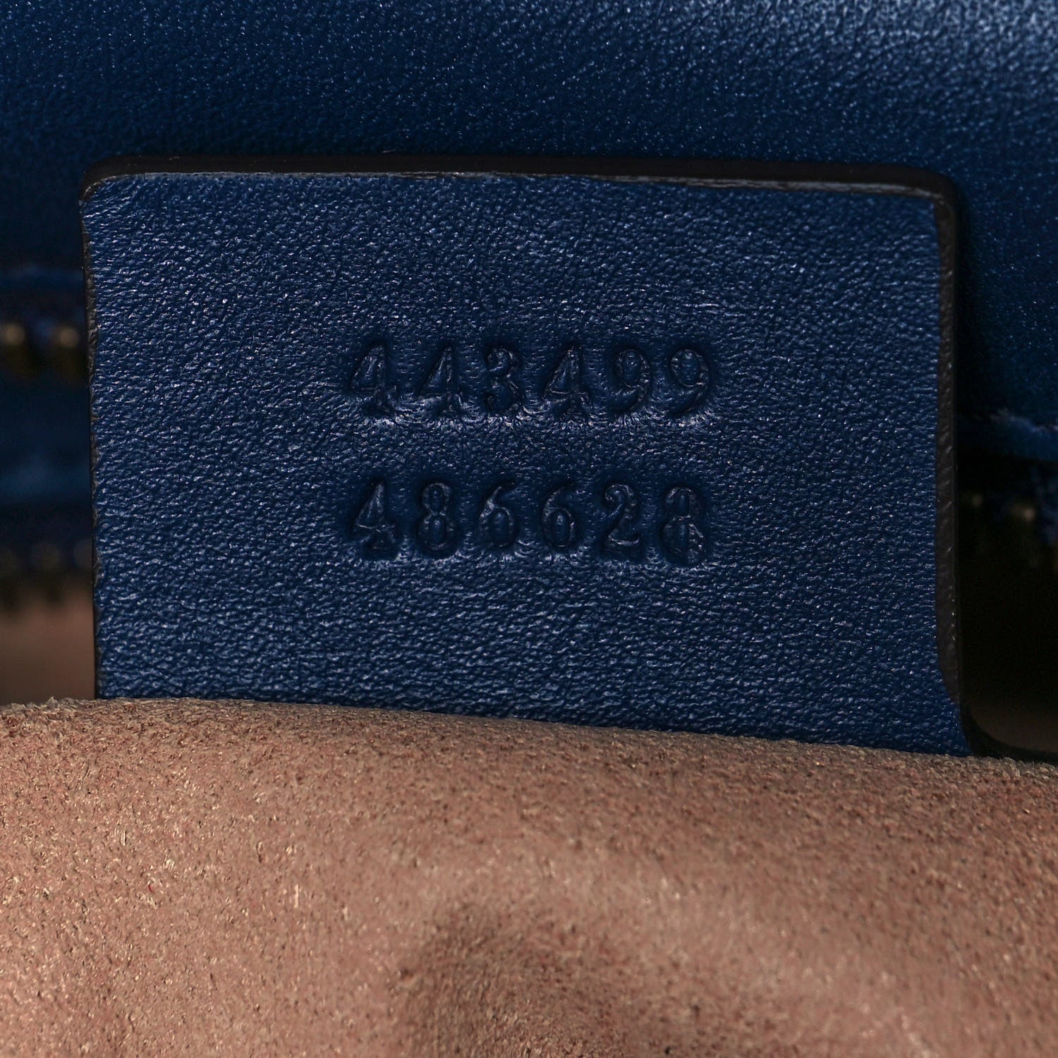 Gucci Calfskin Matelasse GucciGhost Medium GG Marmont Chain Shoulder Bag Blue Agata Hibiscus Red 6 of 11
