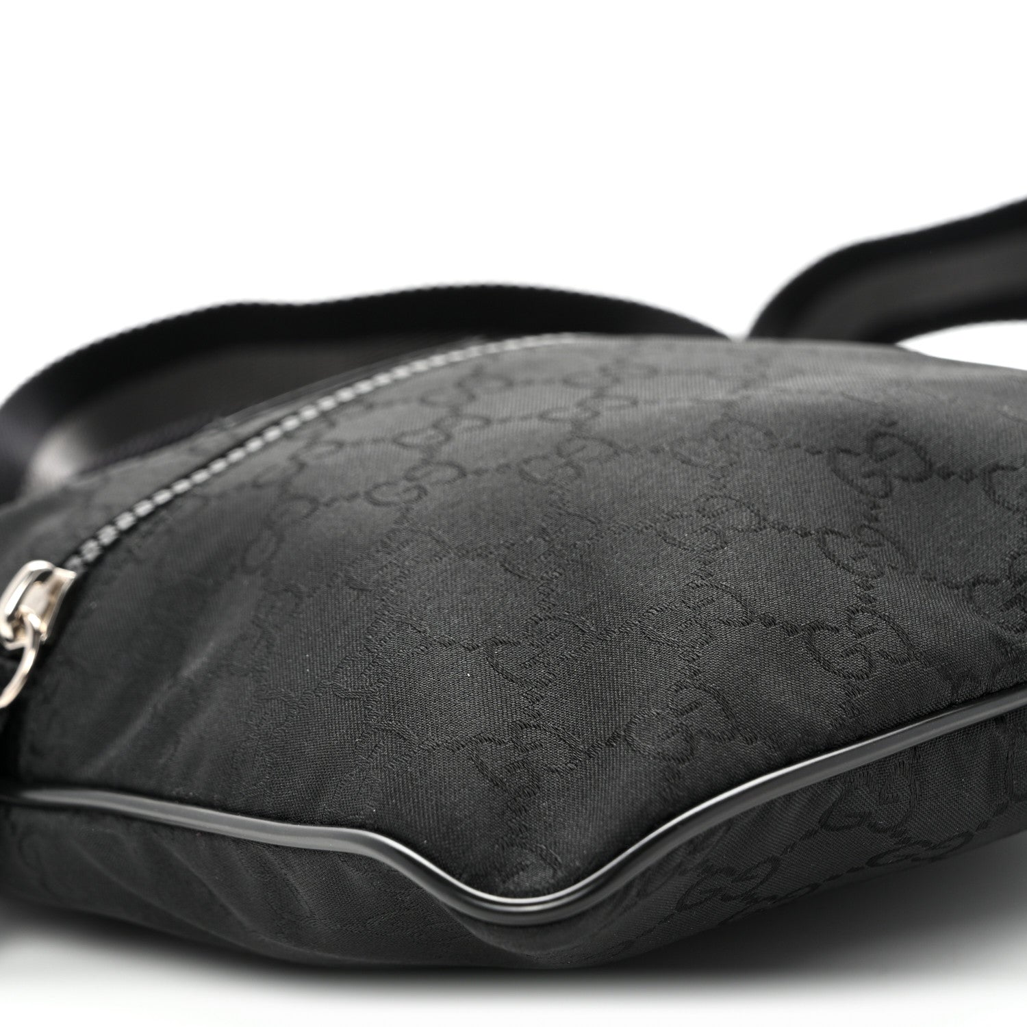Gucci Nylon Monogram Mini Flat Messenger Bag Black 9 of 10