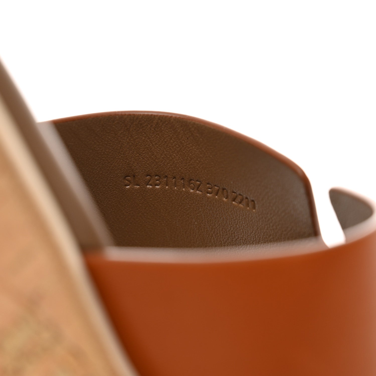 Hermes Calfskin Cork Eze 30 Sandals 37 Marron Glaise 8 of 9