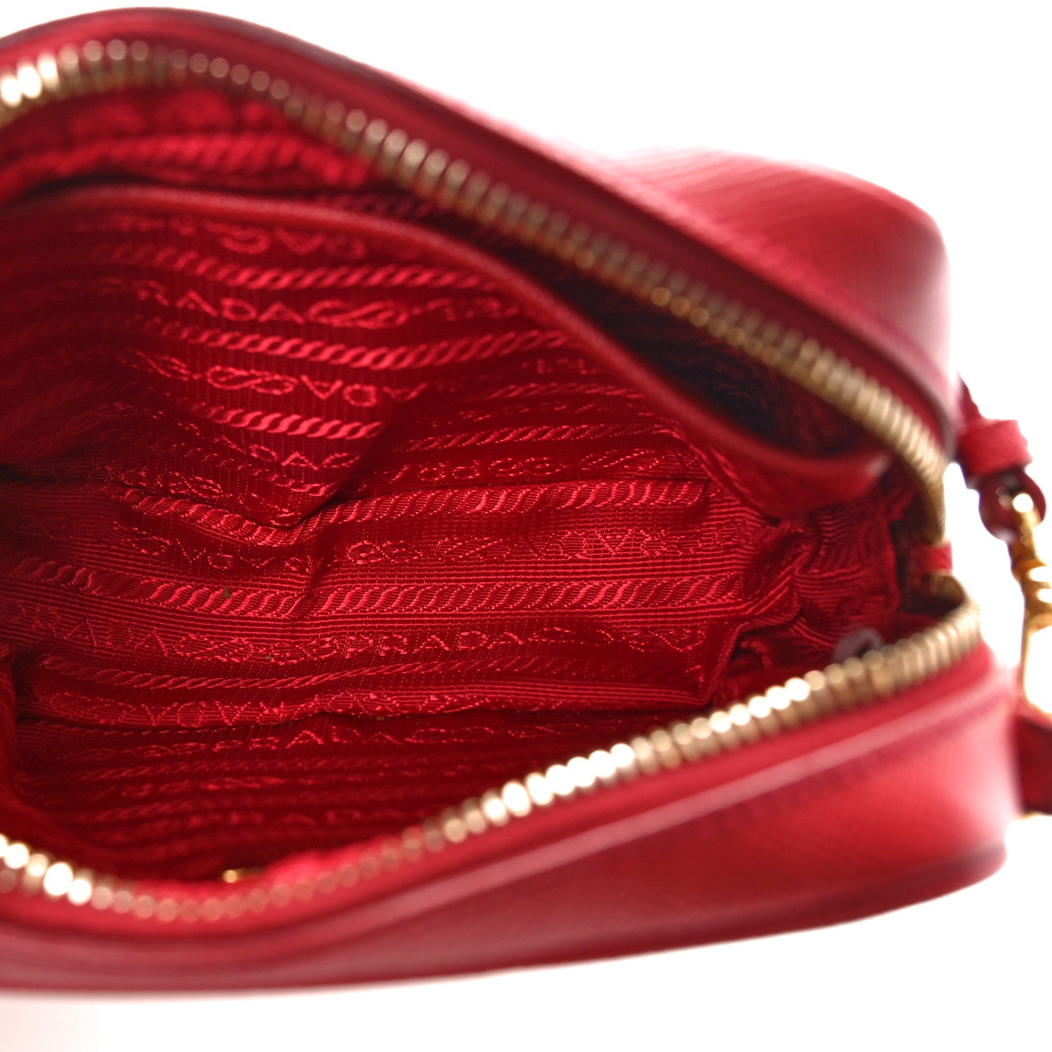 Prada Saffiano Mini Camera Crossbody Bag Fuoco 5 of 8