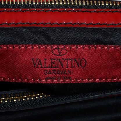 Valentino Garavani Patent Lacca Small Nuage Bow Hobo Red 6 of 8