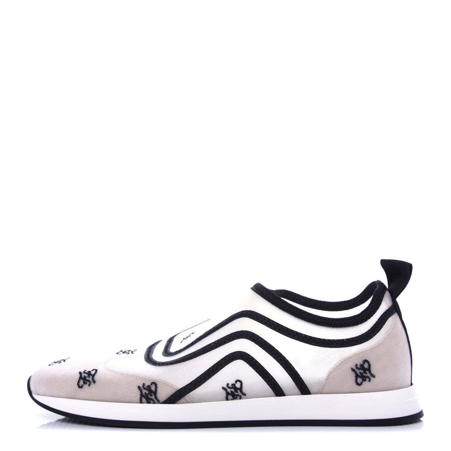 Mesh FF Karligraphy Slip On Sneakers 37.5 White