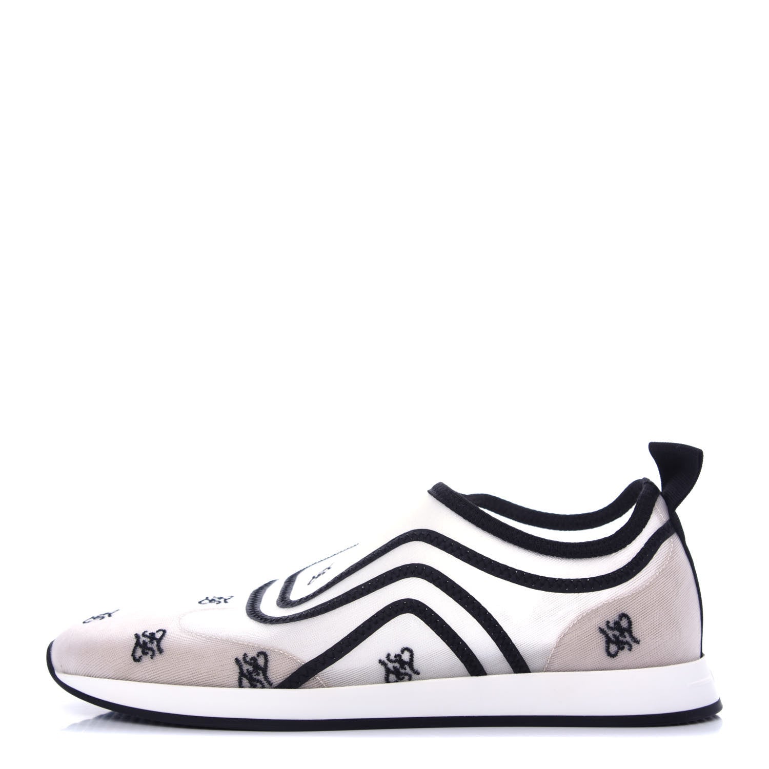 Fendi Mesh FF Karligraphy Slip On Sneakers 37.5 White 1 of 9