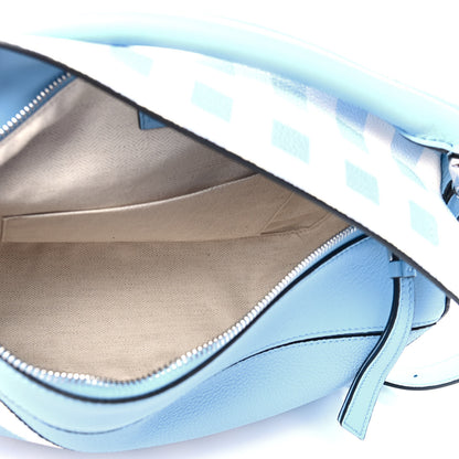 Loewe Calfskin Gingham Puzzle Bag Soft Blue 4 of 4
