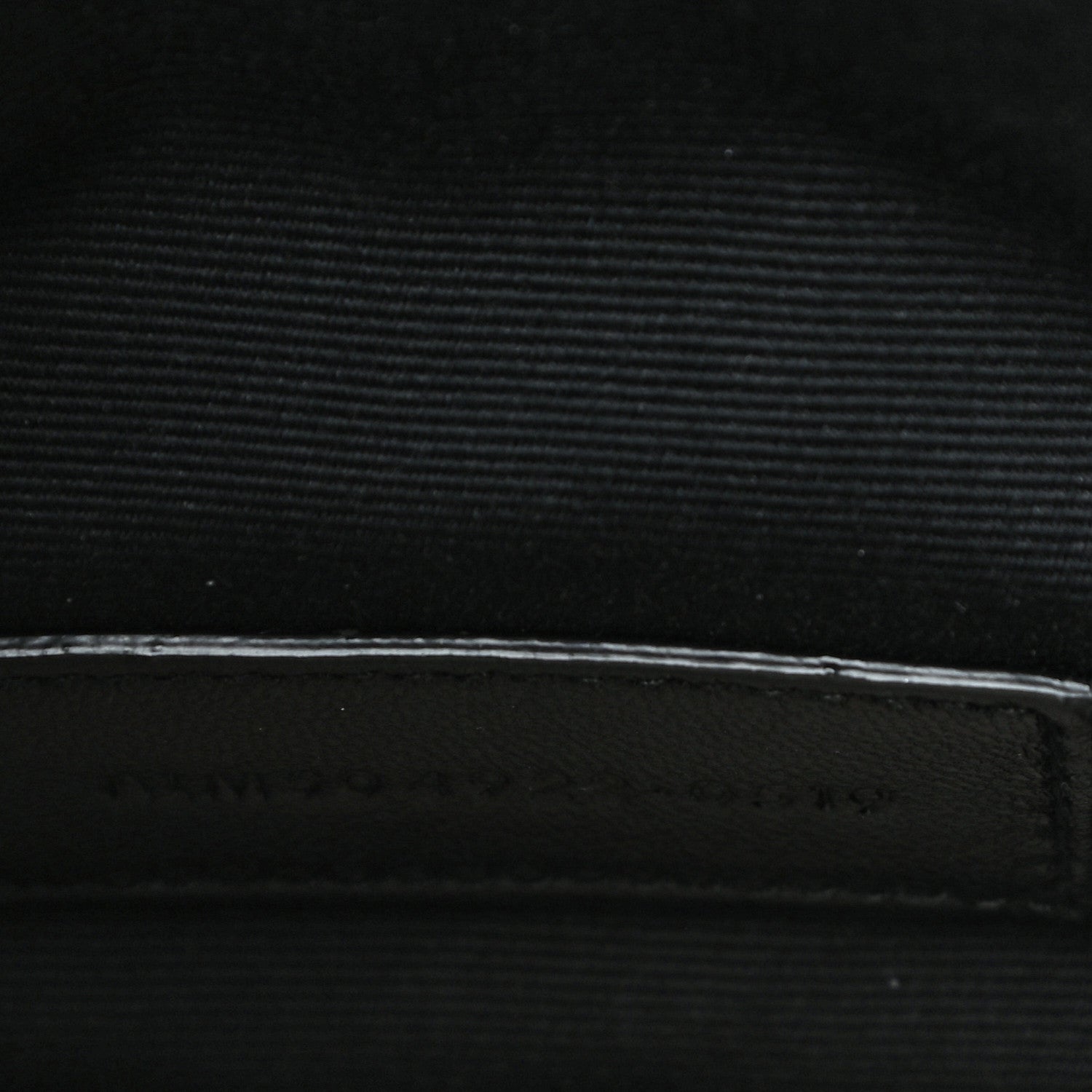 Saint Laurent Grain De Poudre Chevron Monogram Bill Pouch Black 7 of 11