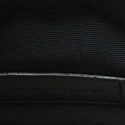 Saint Laurent Grain De Poudre Chevron Monogram Bill Pouch Black 7 of 11