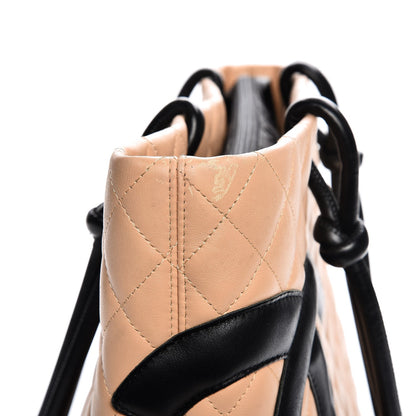 Chanel Calfskin Quilted Large Cambon Tote Beige Black 14 of 14