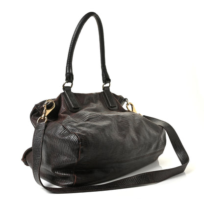 Givenchy Calfskin Lizard Embossed Large Pandora Brown 2 of 9