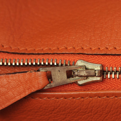 Hermes Taurillon Clemence Birkin 35 Orange 12 of 33