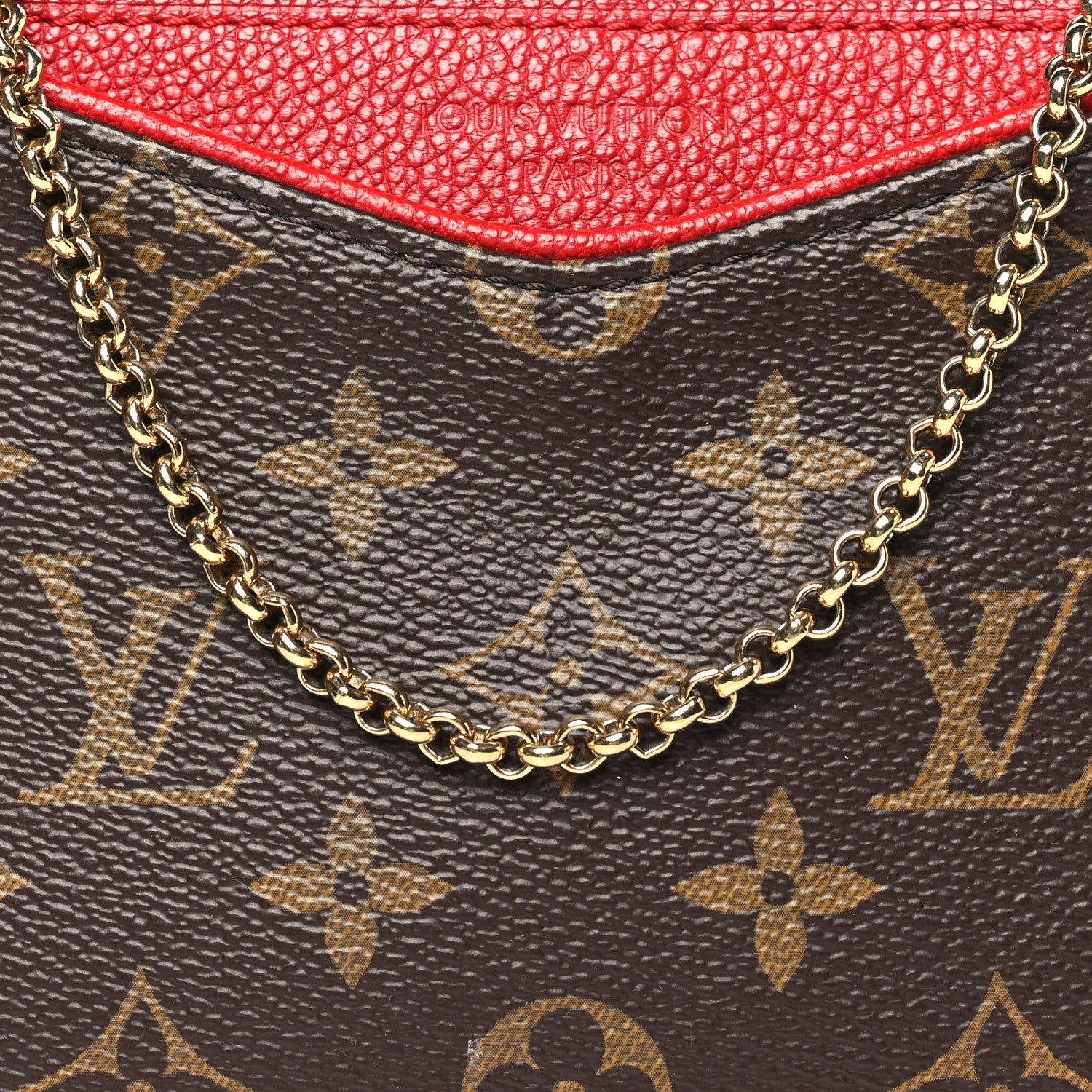Louis Vuitton Monogram Pallas Clutch Cherry 7 of 10