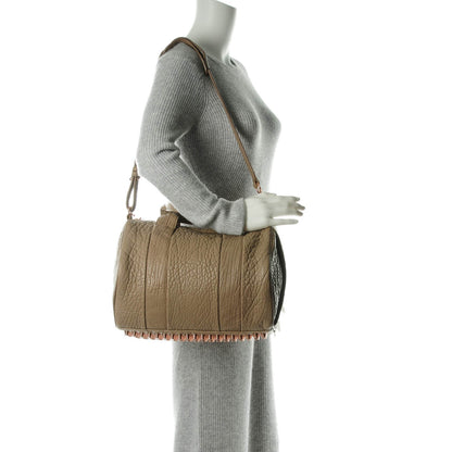 Alexander Wang Pebbled Lambskin Rocco Latte Rose Gold Hardware 2 of 8