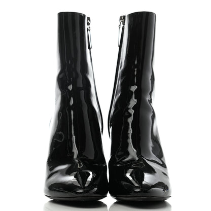 Saint Laurent Patent Loulou 95 Ankle Zip Boot 36.5 Black 2 of 8
