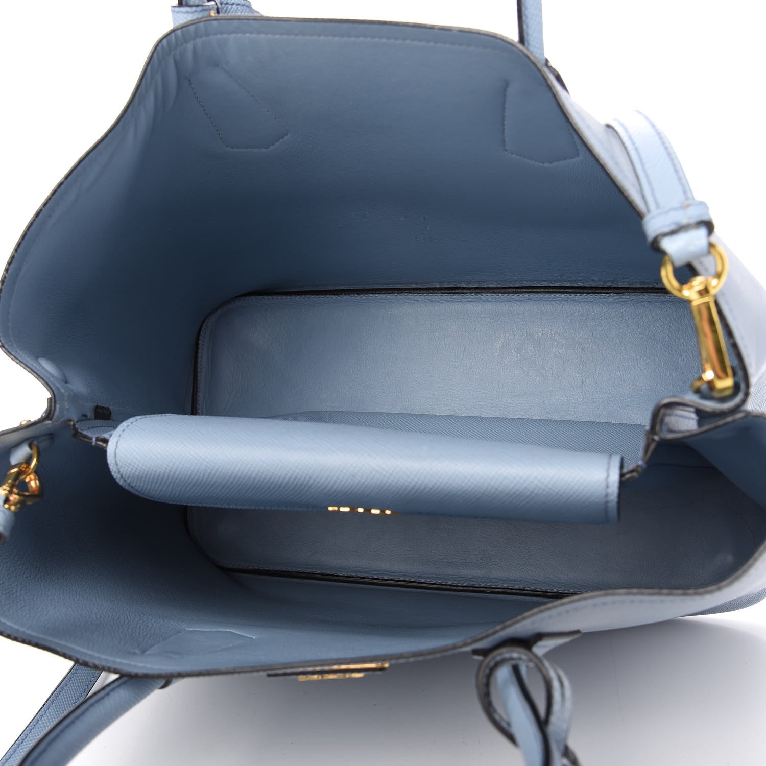 Prada Saffiano Cuir Large Double Bag Astrale 5 of 14