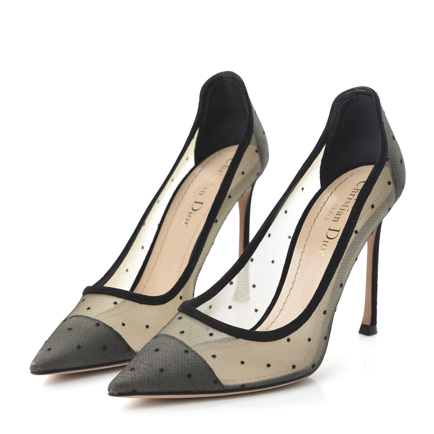 Mesh Plumetis Tulle D-Moi Pumps 37.5 Black