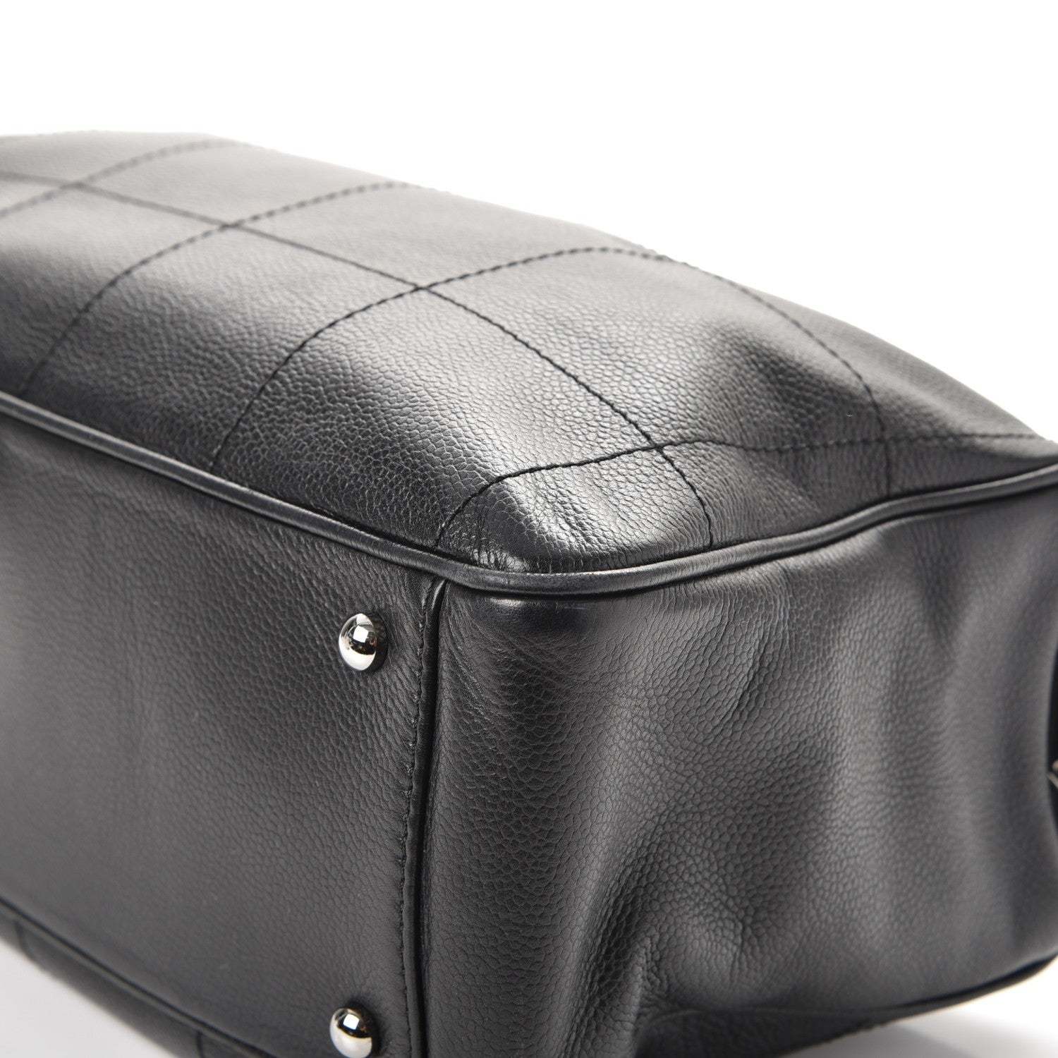 Chanel Caviar Square Stitched Satchel Black 10 of 11