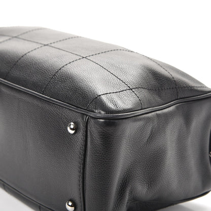 Chanel Caviar Square Stitched Satchel Black 10 of 11
