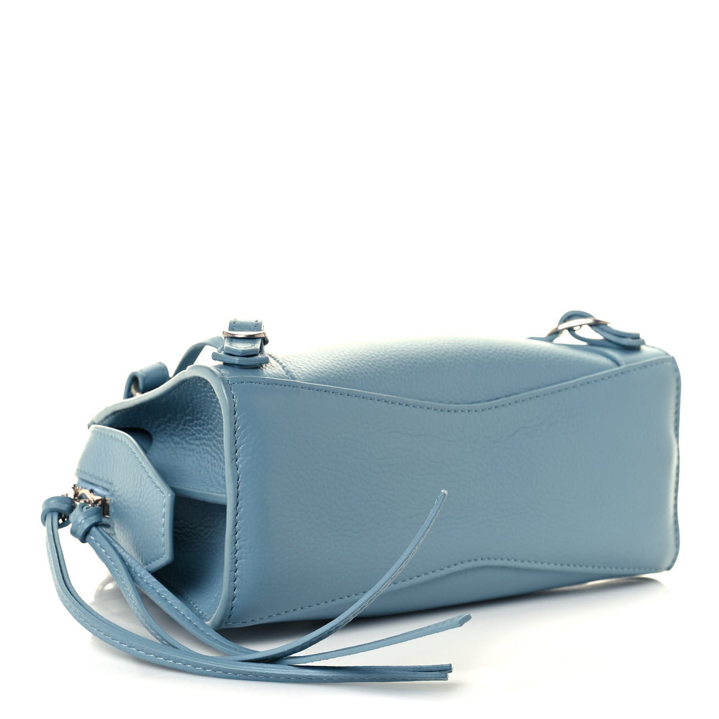 Grained Calfskin Neo Classic Silver Hardware Mini City Blue Grey