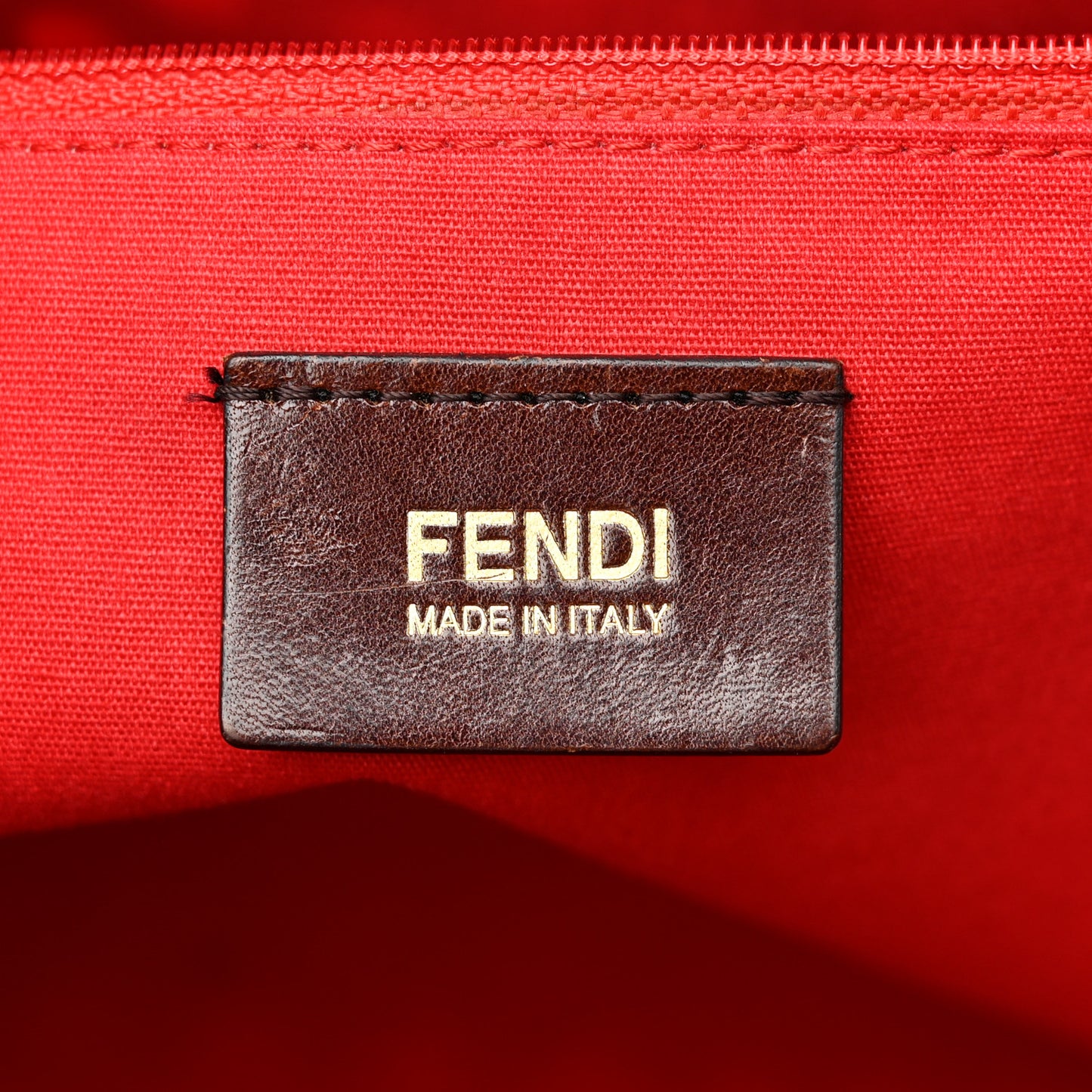 Zucca Spalmati Perforated Medium Roll Tote Tobacco Red