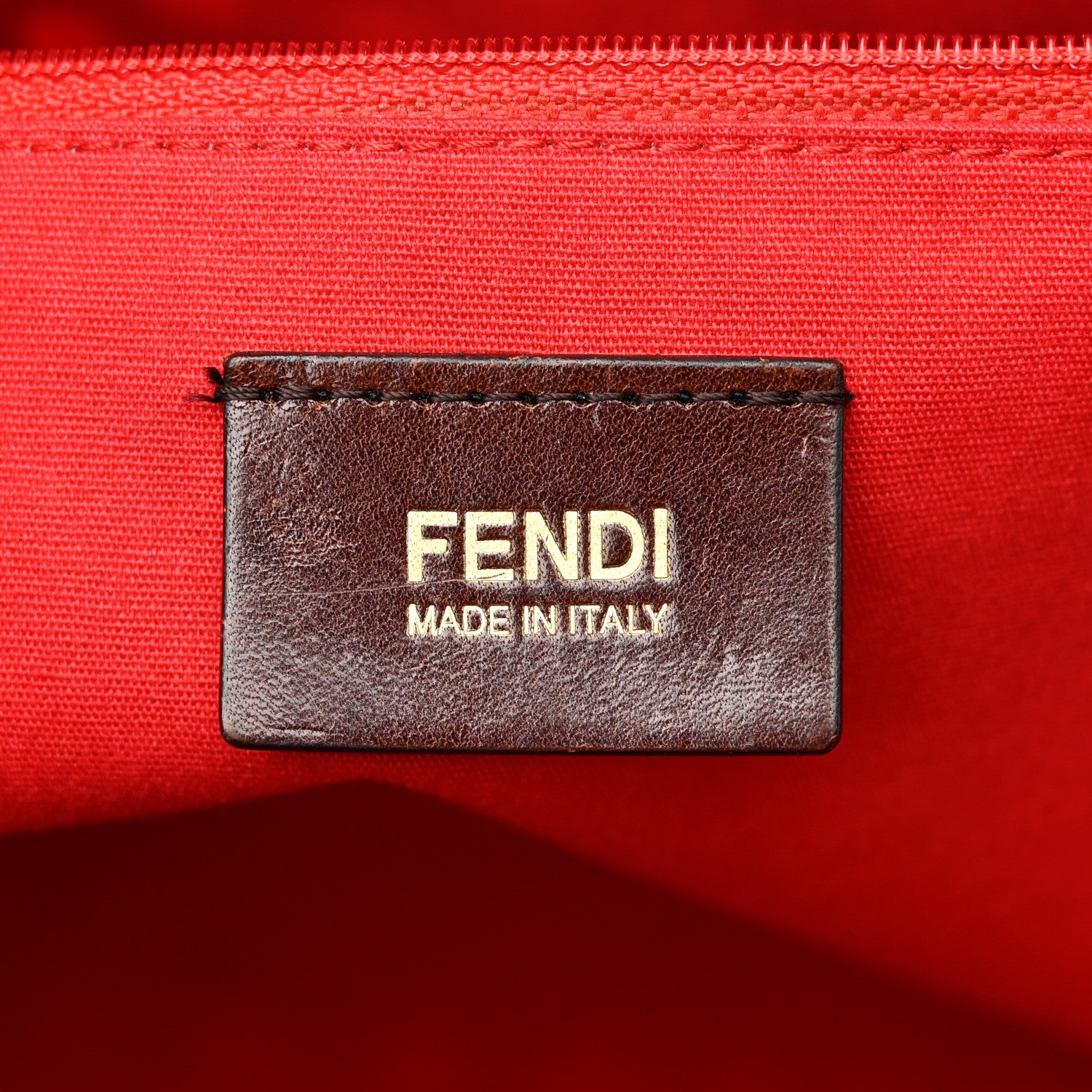 Fendi Zucca Spalmati Perforated Medium Roll Tote Tobacco Red 7 of 18