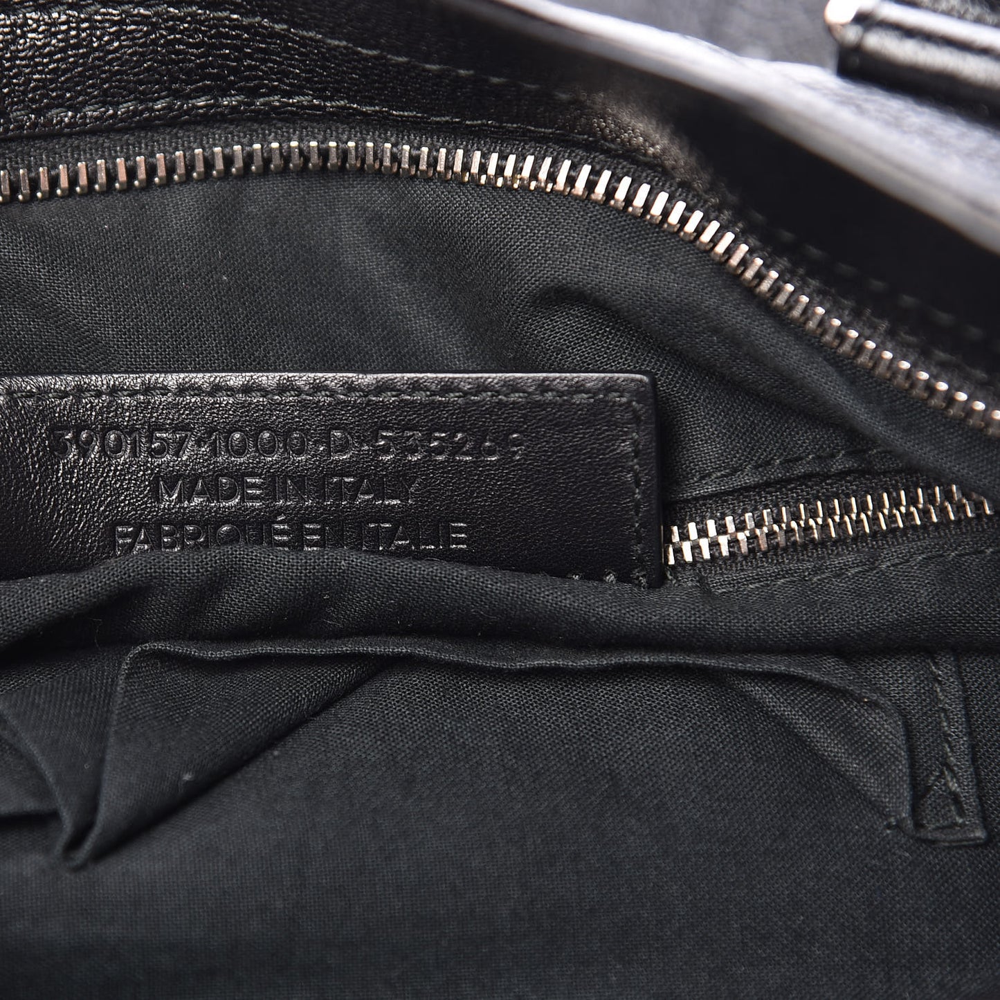 Chevre Silver Metallic Edge Hardware Velo Black