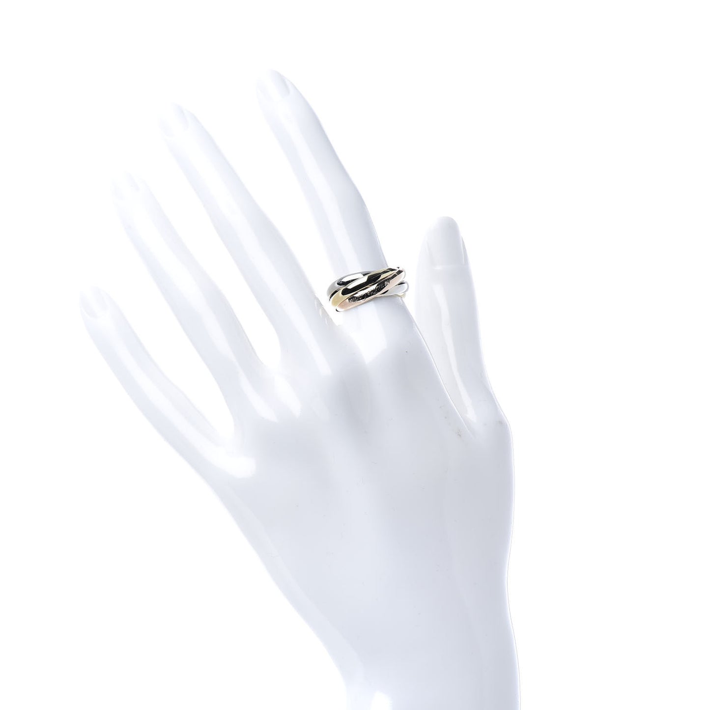 18K Pink Yellow White Gold Les Must De Trinity Five Band Ring 51 5.75