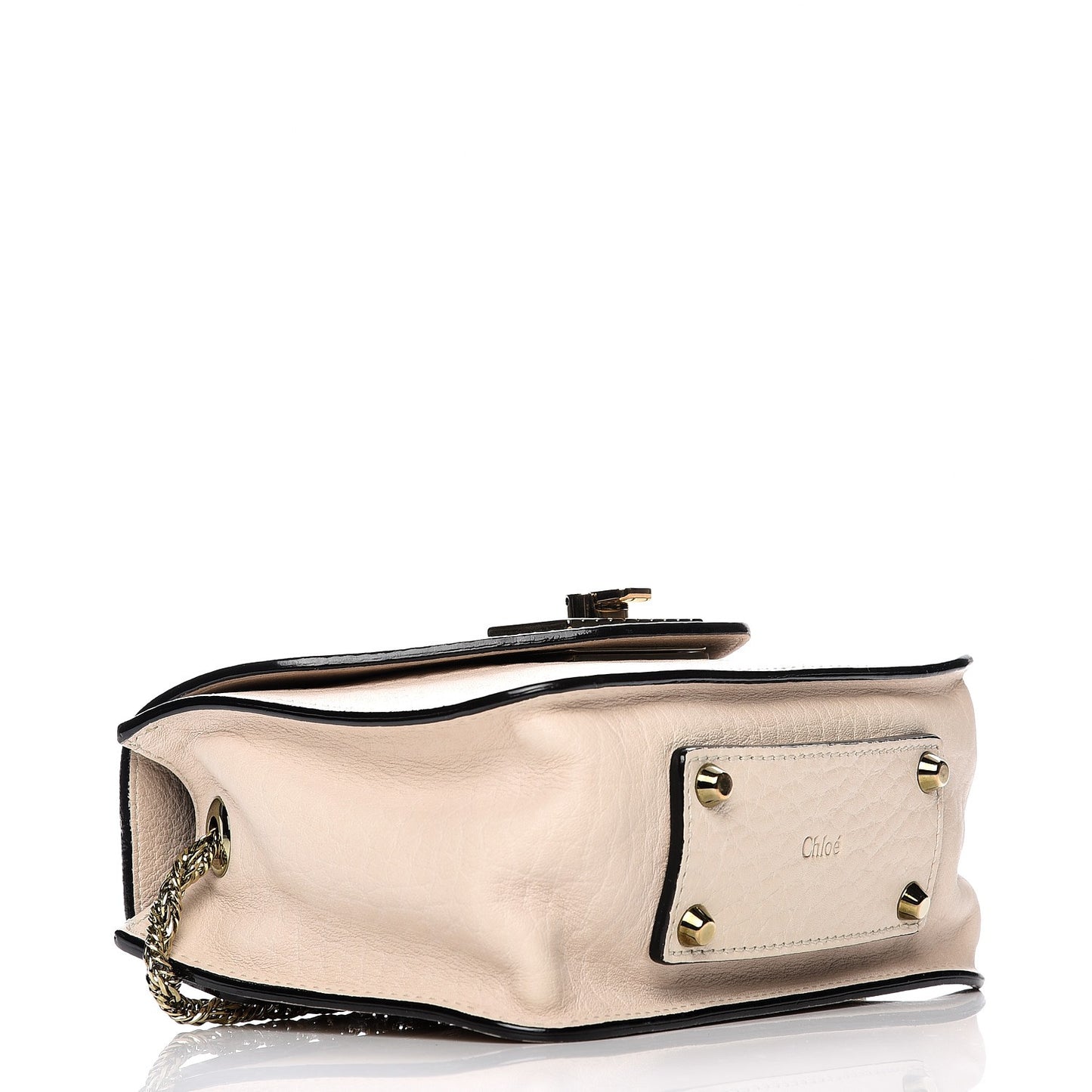 Grained Calfskin Mini Sally Flap Bag Beige