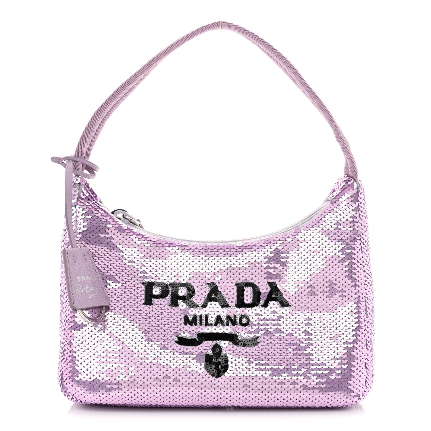Prada Paillettes Sequin Mini Re-Edition 2000 Bag Lilium Black 1 of 11