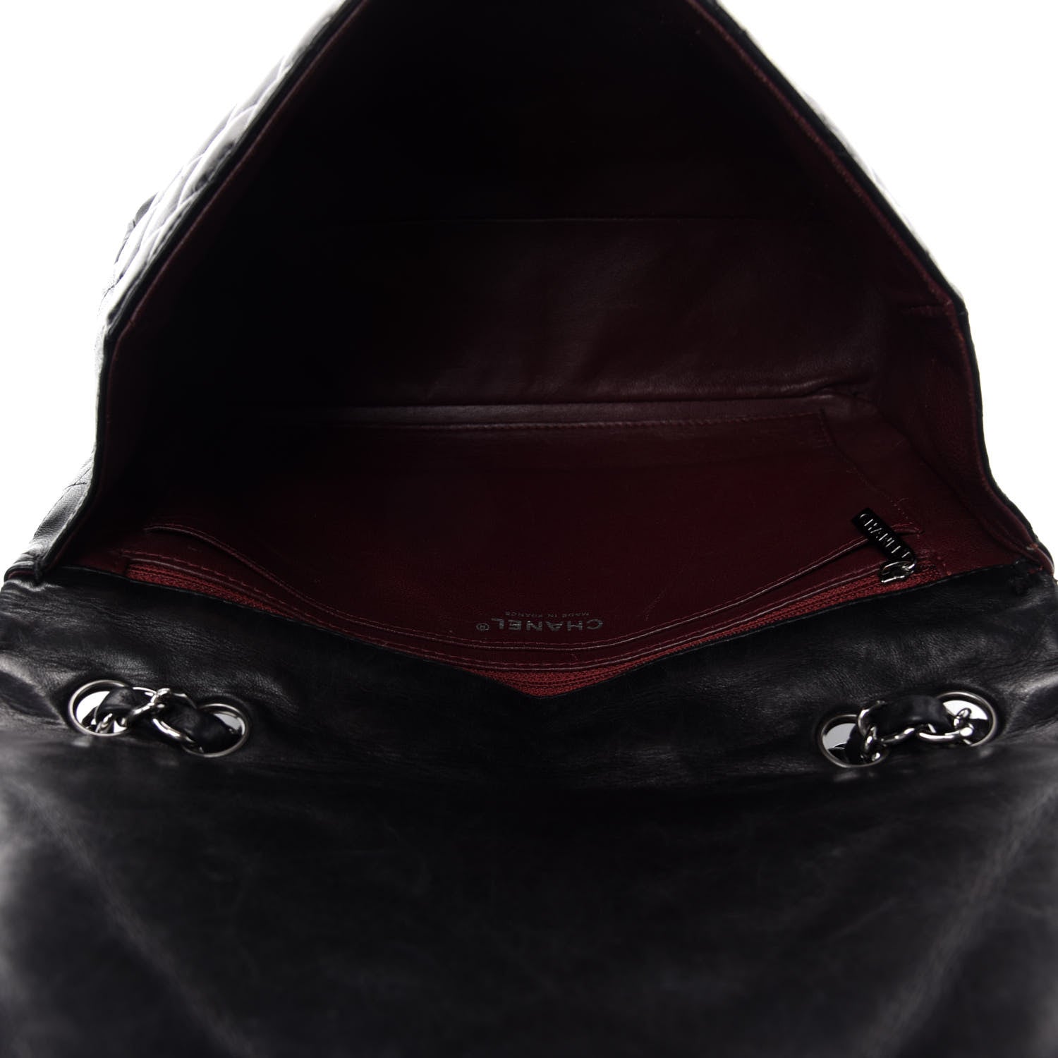 Chanel Lambskin Quilted Jumbo Single Flap Black 5 of 17