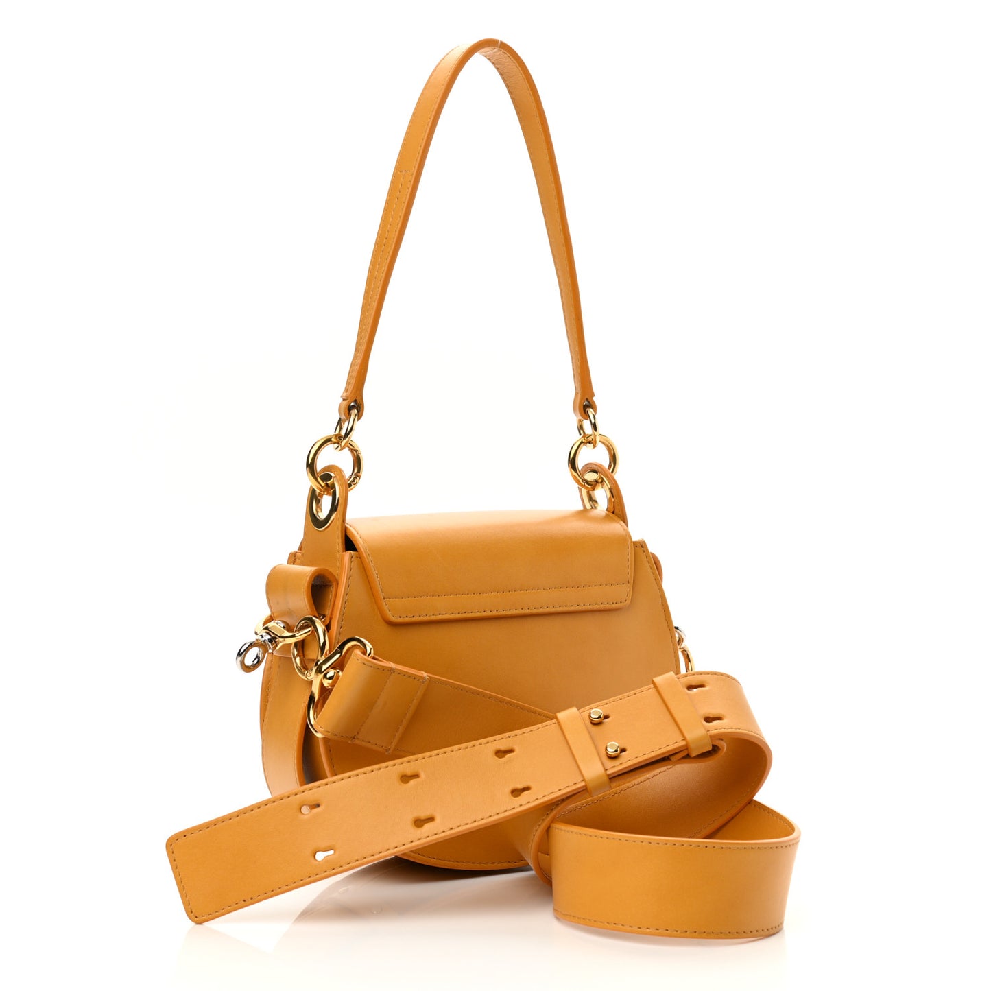 Calfskin Small Tess Bag Burning Camel