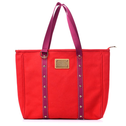 Louis Vuitton Toile Antigua Cabas GM Red 1 of 11