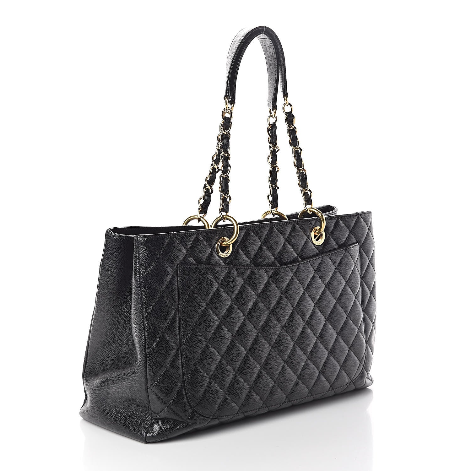 Chanel Caviar Quilted XL Grand Shopping Tote GST Black 3 of 10