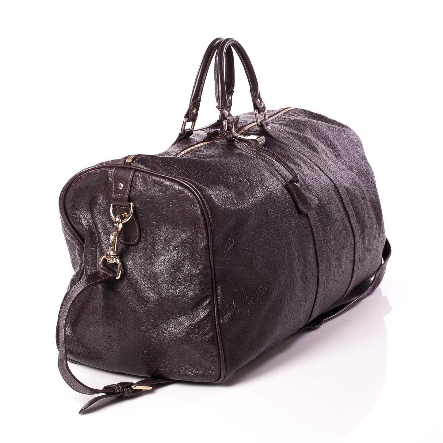 Guccissima Large Carry On Duffle Chocolate