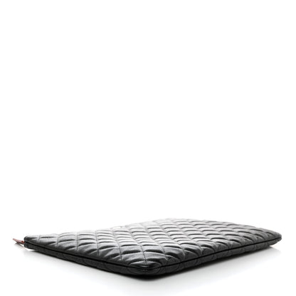 Chanel Caviar Quilted Large Cosmetic Case Black 5 of 8