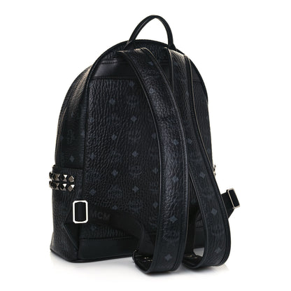 MCM Visetos Small Side Stud Stark Backpack Black 2 of 12