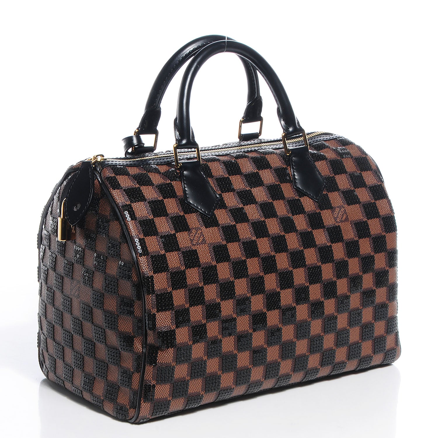 Louis Vuitton Damier Paillettes Speedy 30 Black 3 of 8