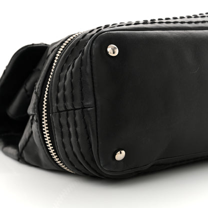 Chanel Calfskin Stitched Large Expandable Flap Bag Black 9 of 11